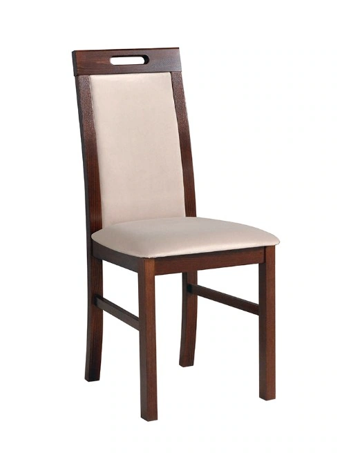 Nilo 9 Wooden Chair Walnut / Beige 96 x 43 x 40 cm