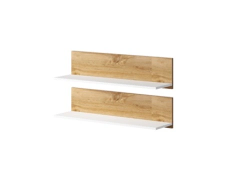 Hanging shelfs 2 pieces SI01 SILKE LIGHT white / wotan