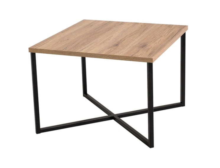 Prato Table Square Golden Oak / Black 60.5 x 60.5 cm