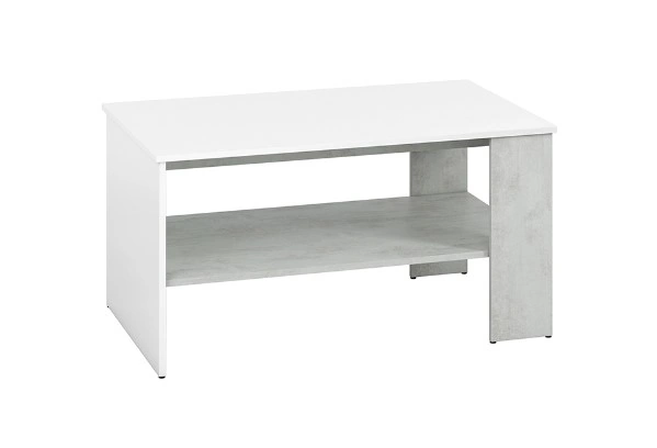 Lora LA10 Coffee Table Rectangular White / Concrete 100 x 60 cm