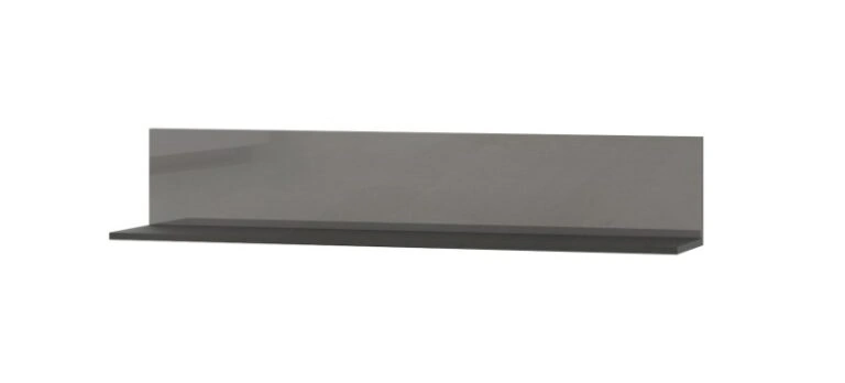 Hanging shelf HELIO HE01 black / grey glass