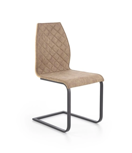 K-265 Upholstered Chair Brown / Honey Oak 94 x 43 x 58 cm