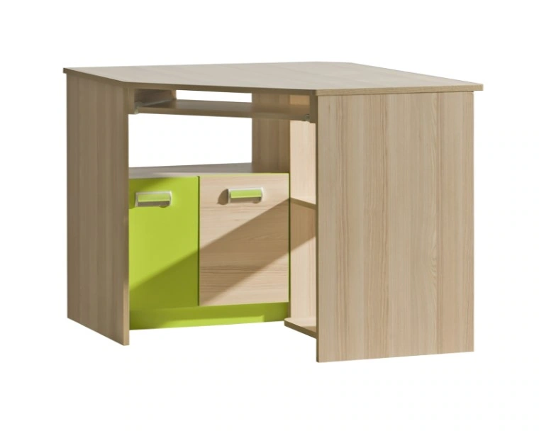 Corner desk LOREN LR11 ash / green