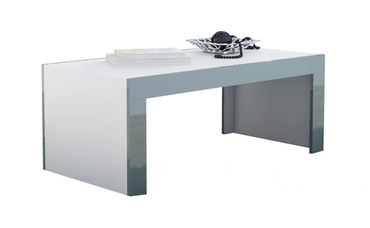 Tess 120 Coffee Table Rectangular White / Grey Shine 120 x 60 cm