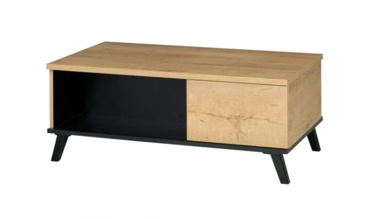 John JH8 Coffee Table Rectangular Lefkas Oak / Black 101 x 61 cm