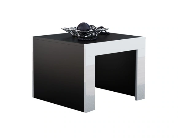 Tess 60 Coffee Table Square Black / White Shine 60 x 60 cm