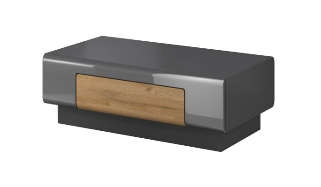 Toledo TL99 Coffee Table Rectangular Shine Anthracite / Grandson Oak 110 x 60 cm