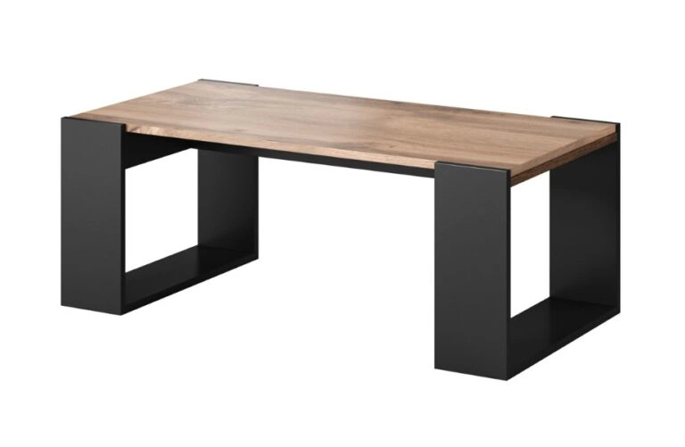 Model Wood Coffee Rectangular Table Wotan Oak / Anthracite 120 x 54.5 cm