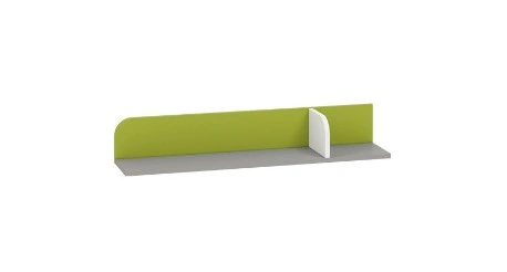 Wall shelf AIQ AQ15 92 gray platinum / white / green