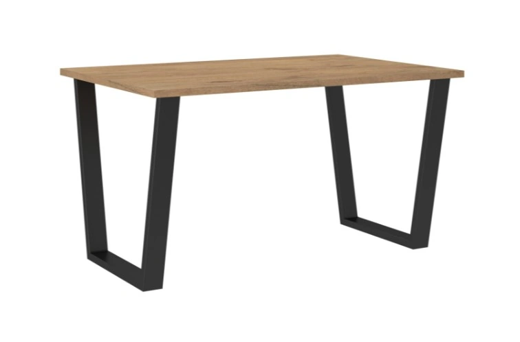 Cezi Table Rectangular Lancelot Oak / Black 138 x 90 cm