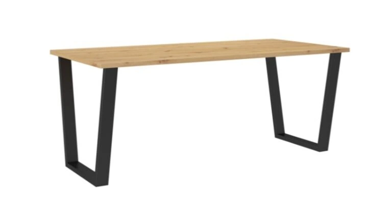 Cezi Table Rectangular Artisan Oak / Black 185 x 67 cm