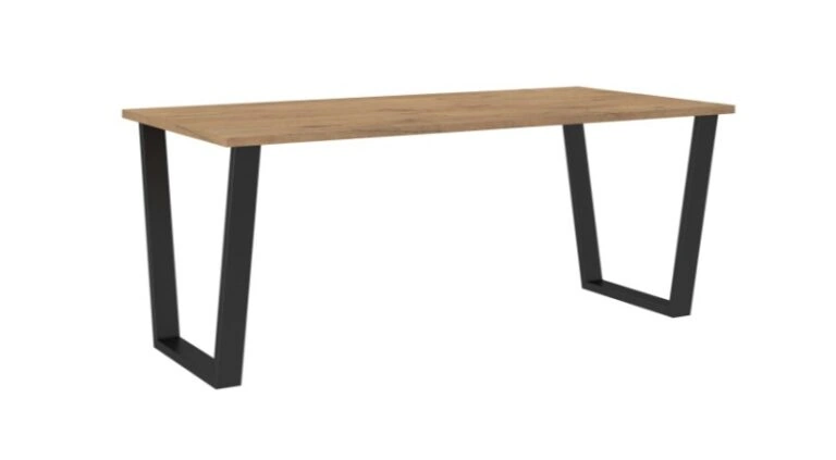 Cezi Table Rectangular Lancelot Oak / Black 185 x 67 cm