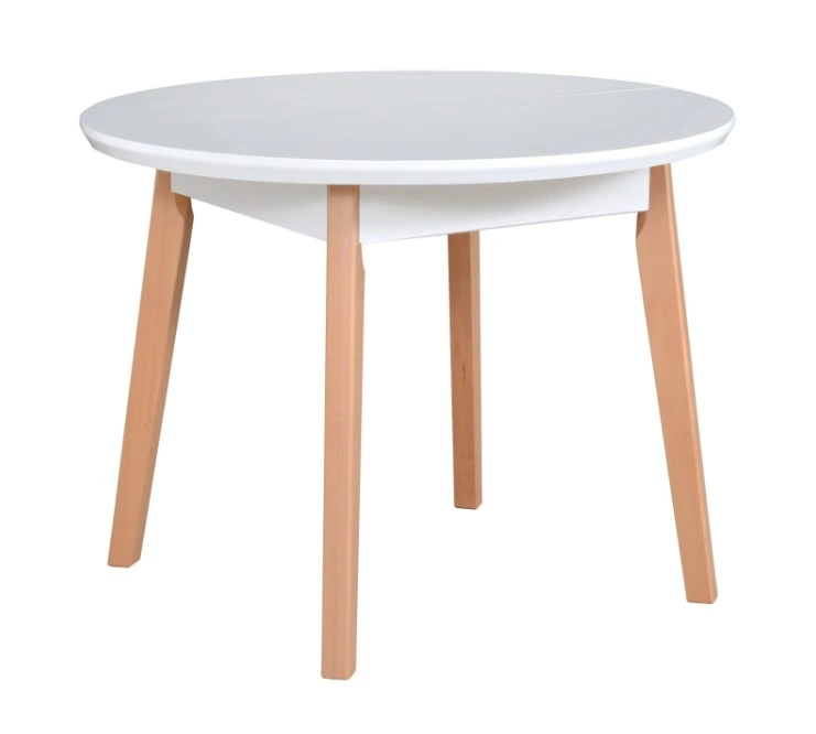 Oslo 4 Table Round White / Sonoma ⌀ 100 cm