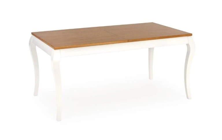 Windsor Folding Table  Rectangular Dark Oak / White Solid Wood 160 x 90 cm