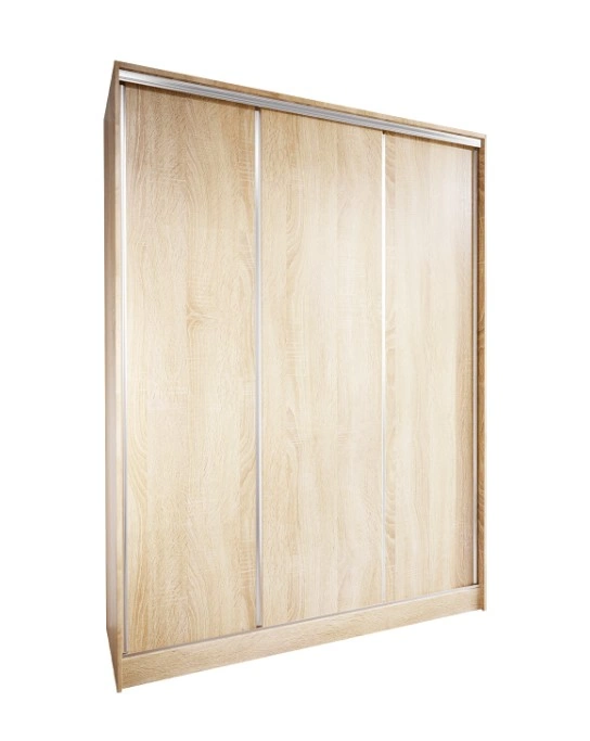 Britto D 150 Sliding Wardrobe With Drawers Sonoma 150 x 205 x 60 cm