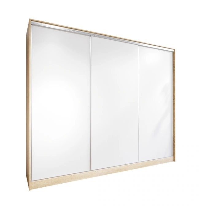 Britto 270 Sliding Wardrobe With Drawers Sonoma / White 270 x 205 x 60 cm