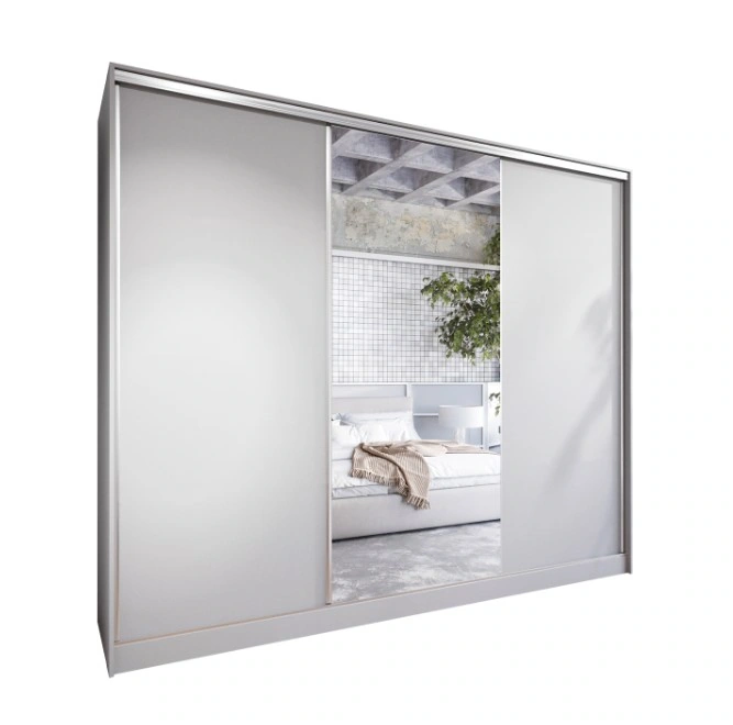 Corina 250 Mirrored Sliding Wardrobe Grey 250 x 205 x 60 cm