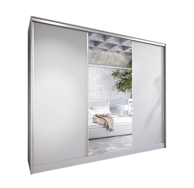 Corina 270 Mirrored Sliding Wardrobe Grey 270 x 205 x 60 cm