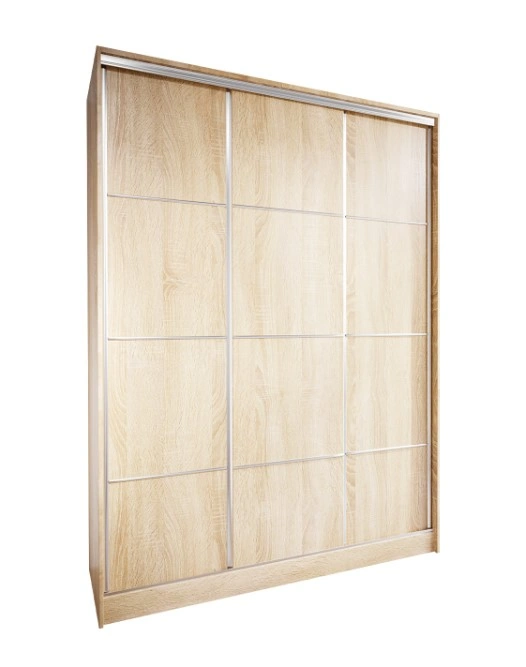 Lotus C 150 Sliding Wardrobe With Drawers Sonoma 150 x 205 x 60 cm