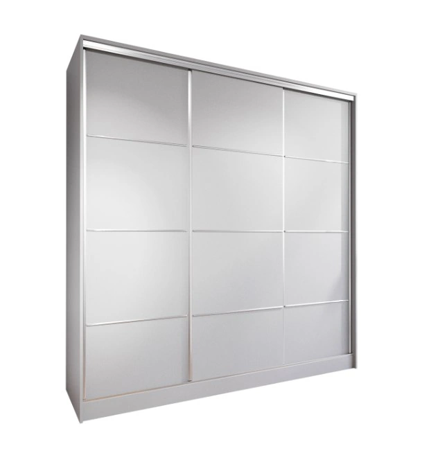 Lotus C 180 Sliding Wardrobe With Drawers Grey 180 x 205 x 60 cm