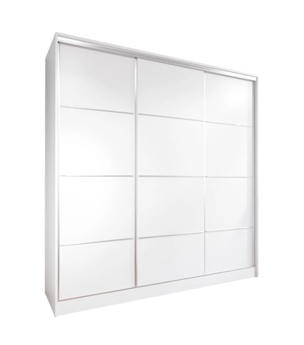 Lotus 200 Sliding Wardrobe White 200 x 205 x 60 cm