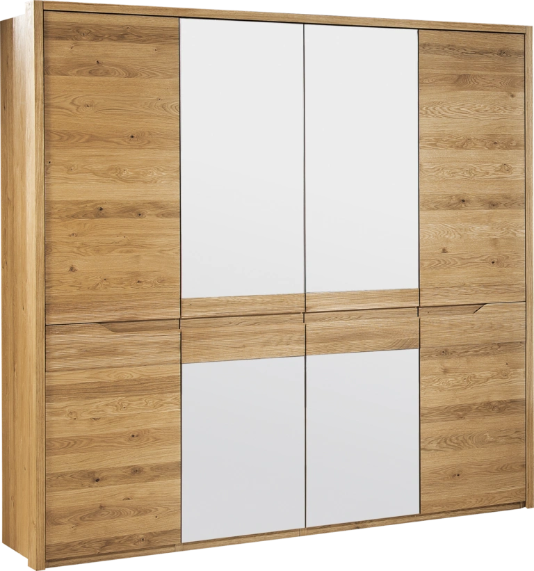 Selens Wardrobe 4 Door Natural Oak