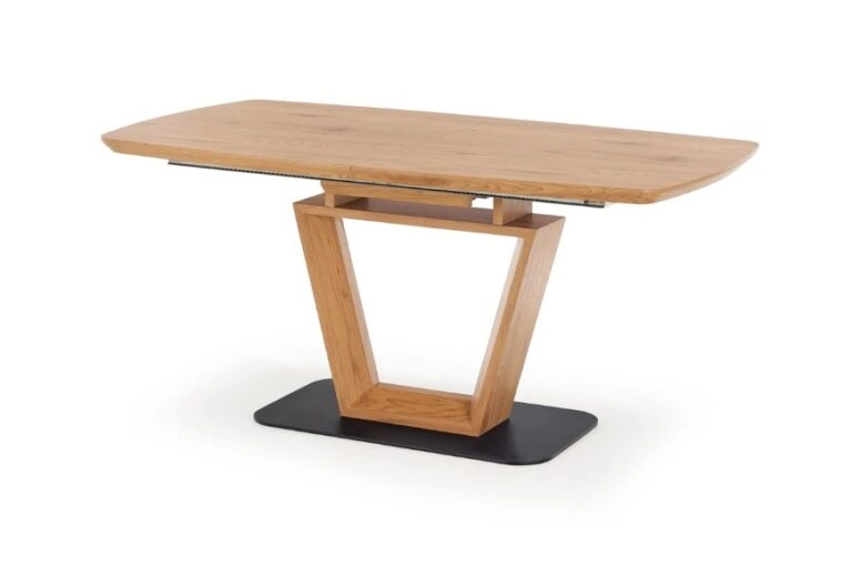 Blacky Folding Table Rectangular Golden Oak / Black 160 x 90 cm