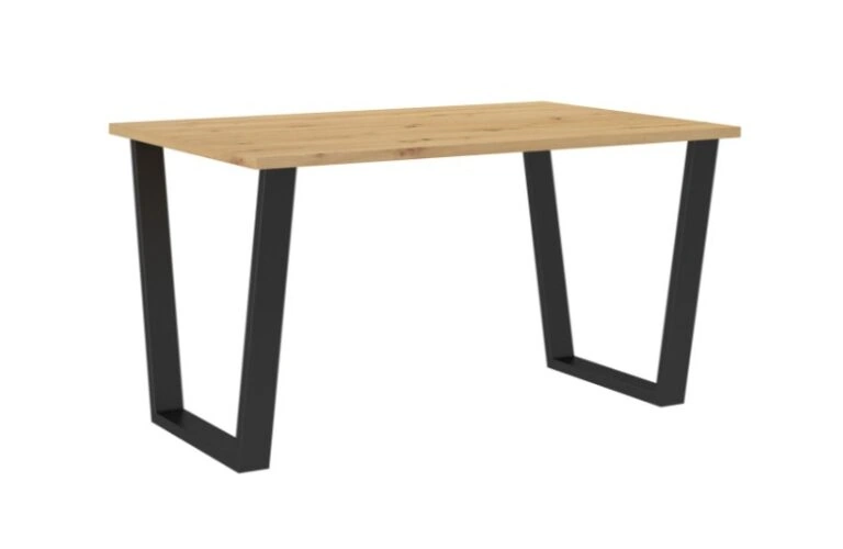 Cezi Table Rectangular Artisan Oak / Black 138 x 90 cm