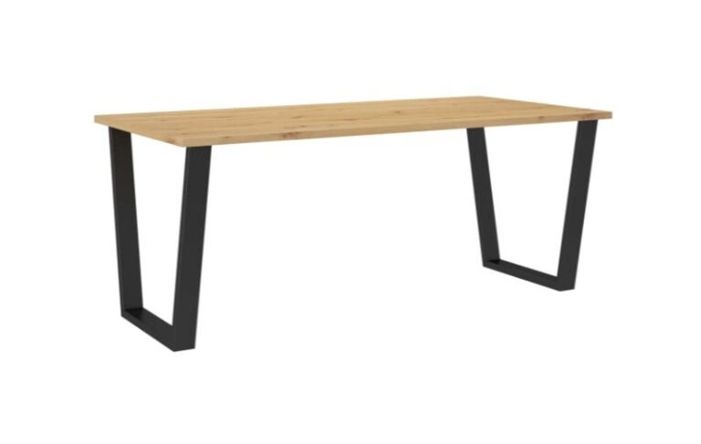 Cezi Table Rectangular Artisan Oak / Black 185 x 90 cm