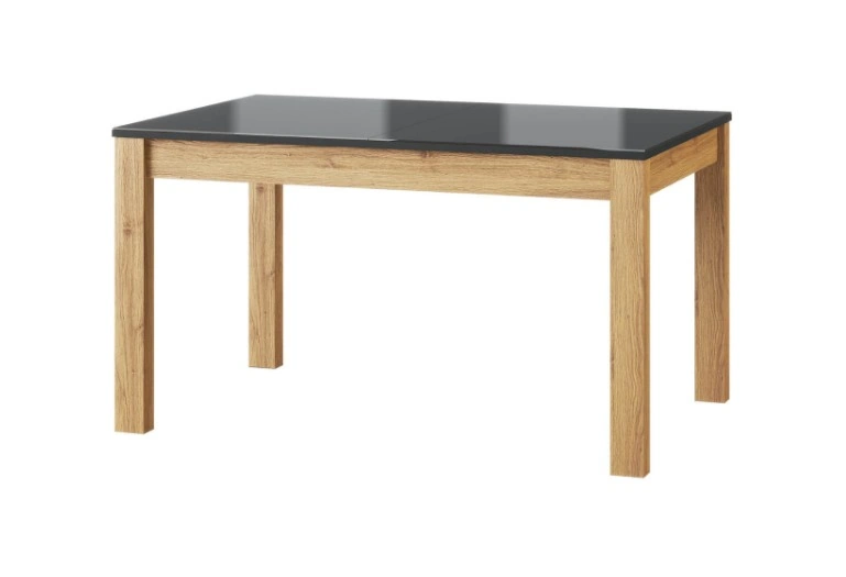 Kama KM08 Folding Table Black Shine Glass / Camargue Oak 136 x 90 cm