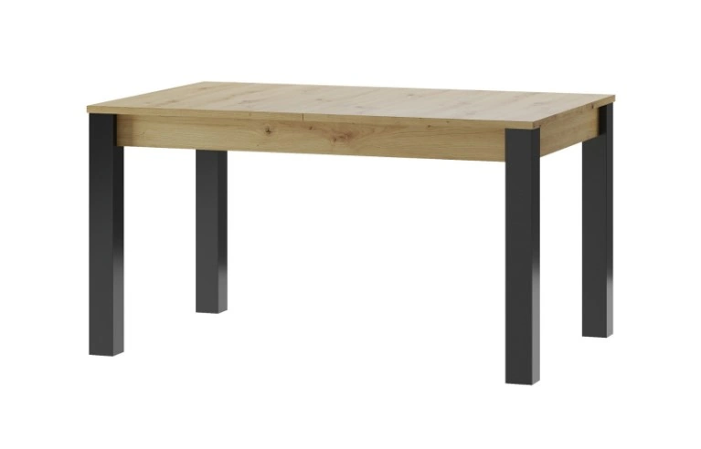 Lucas LC08 Folding Table Rectangular Artisan Oak / Black Mat 140 x 90 cm