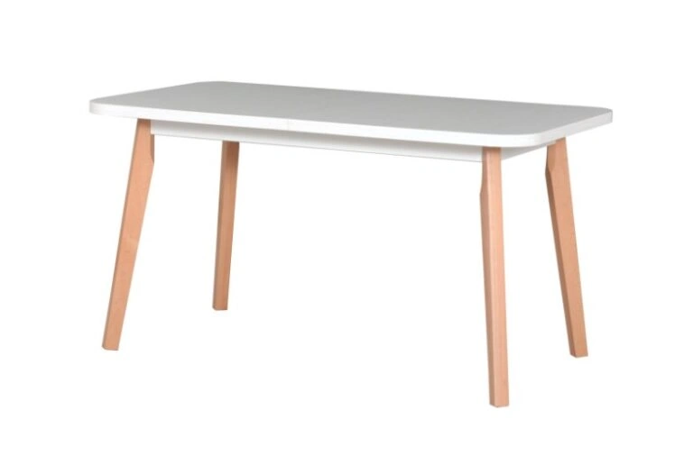 Oslo 6 Table Rectangular White / Natural Beech 140 x 80 cm