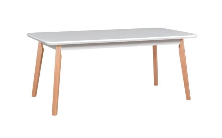 Oslo 8 Folding Table Rectangular White / Natural Beech 160 x 90 cm