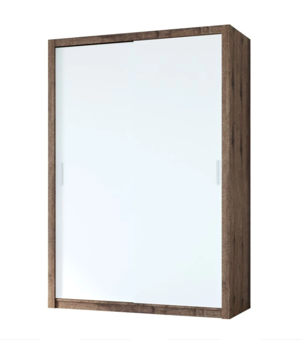 Vista 150 Sliding Wardrobe Monastery Oak / White 150 x 215 x 62 cm