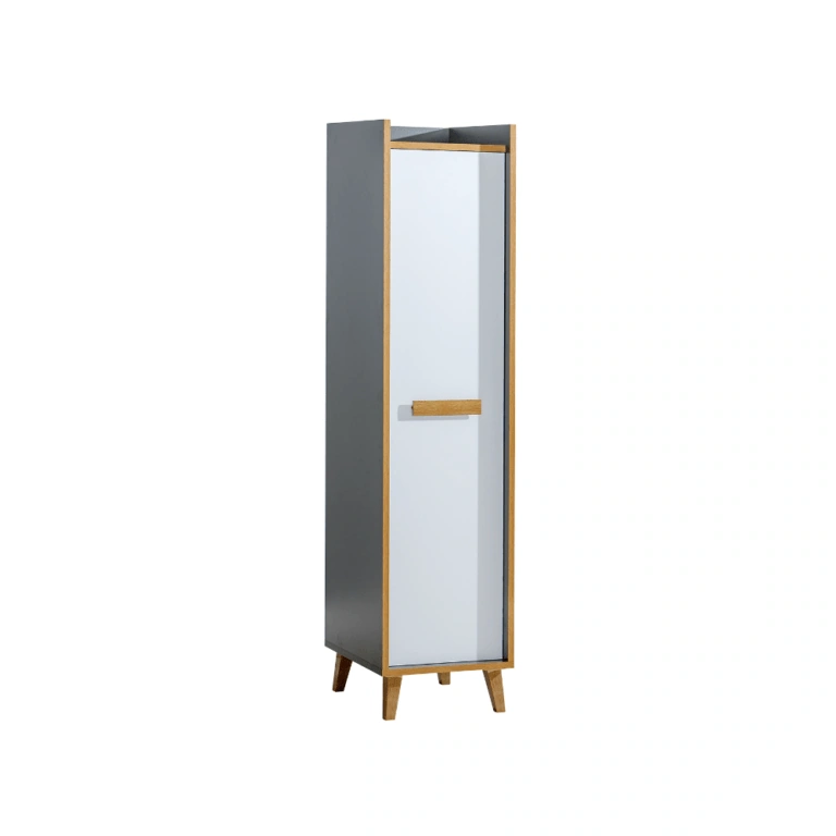 Wersa W2 Classic With Doors Wardrobe Anthracite / Riviera Oak / White 47.3 x 195.2 x 55 cm