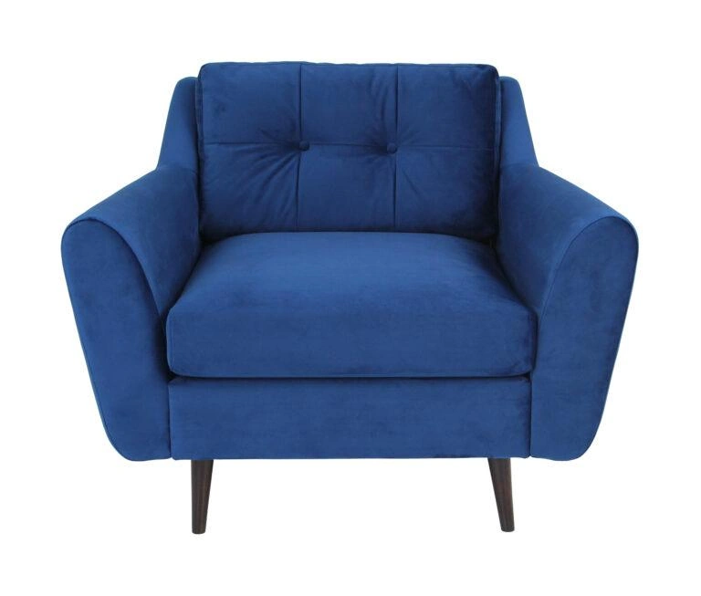 Halston Armchair Blue Velluto 25