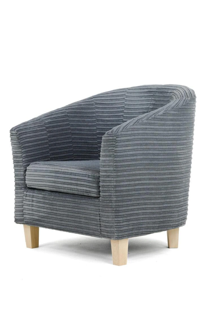 Tiffany Armchair Grey Jumbo Slate