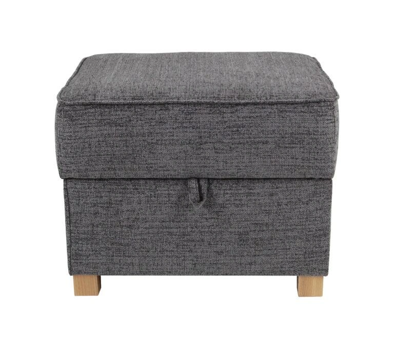 Baltimore Storage Pouf Footrest Dark Grey Legacy 18 Steel Grey