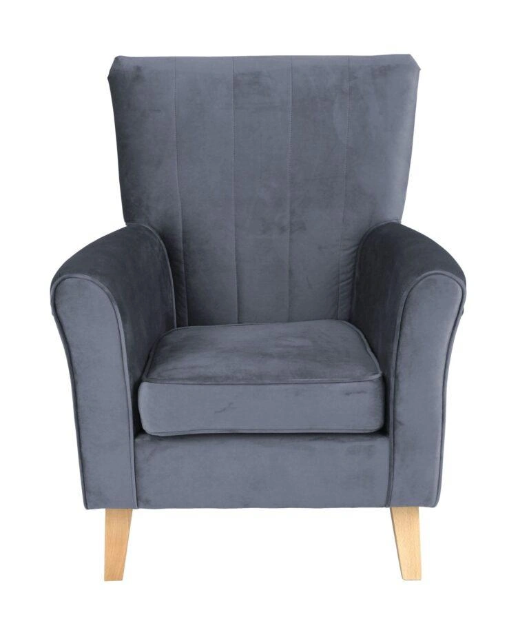 Bristol Armchair Grey Velluto 18