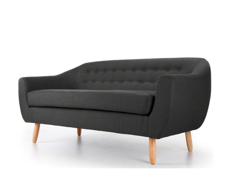 California 3 Seater Sofa Black Soro 100