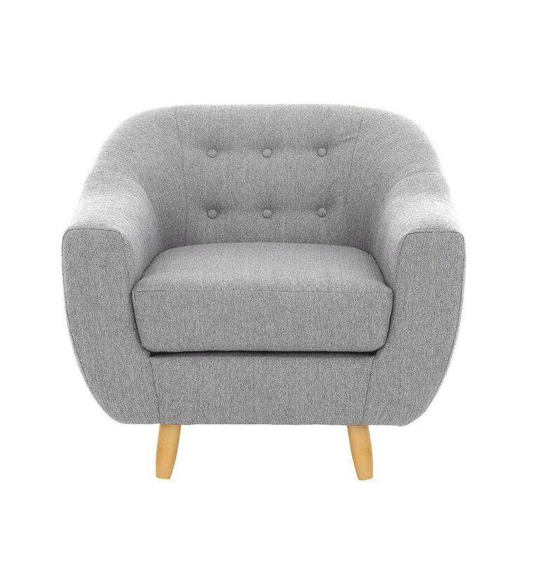 California Armchair Light Grey Lisbon Silver