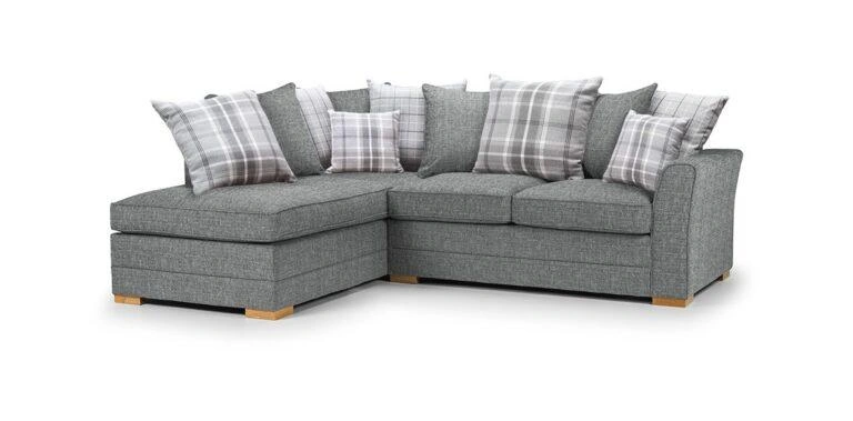 Chilli Corner Sofa Bed Left Lisbon Grey Scatter Cushioned Back