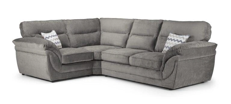 Chloe 1A2 Corner Sofa Left Grey Kensington Charcoal