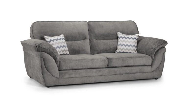 Chloe 3 Seater Sofa Grey Kensington Charcoal