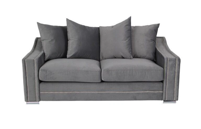 Denver 2 Seater Sofa Grey Velluto 18 Anthracite