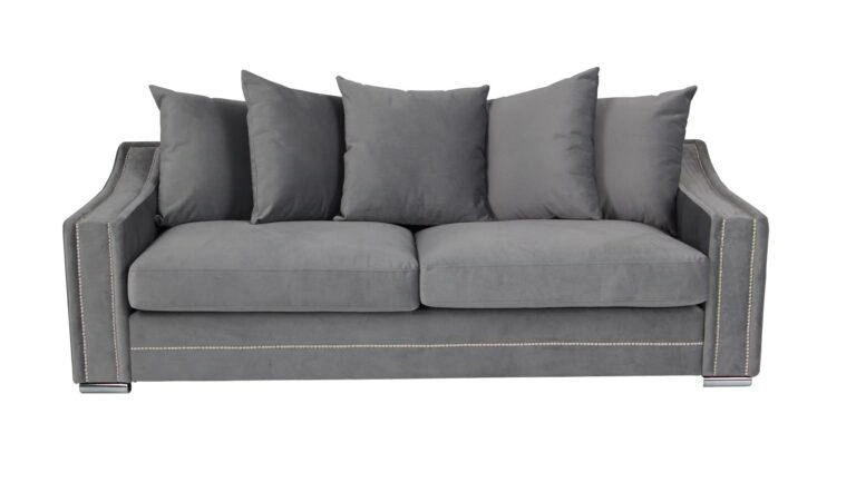 Denver 3 Seater Sofa Grey Velluto18 Anthracite