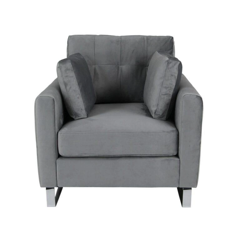 Hera Armchair Grey Velluto 18