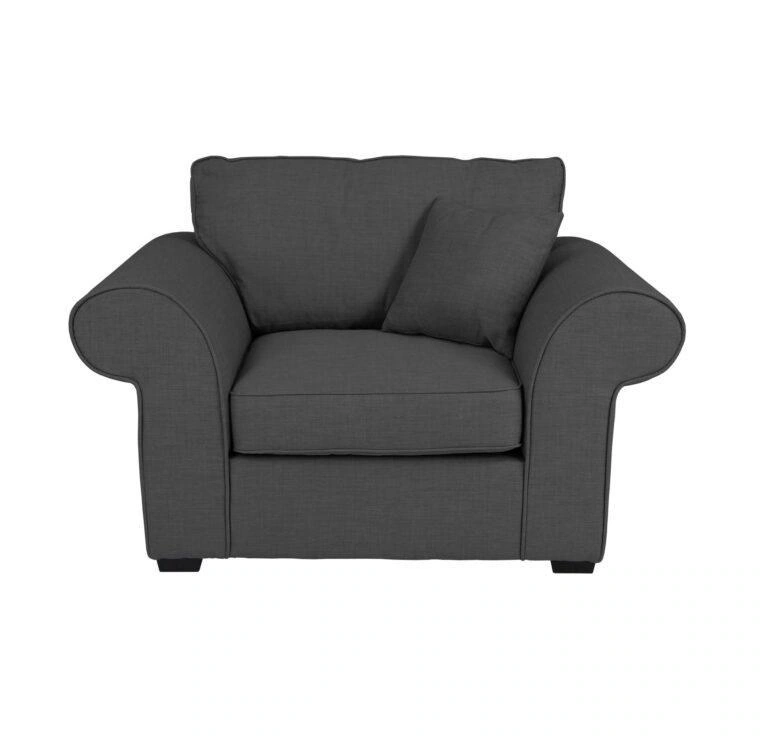 Lisbon Armchair Grey Turin Gun Metal