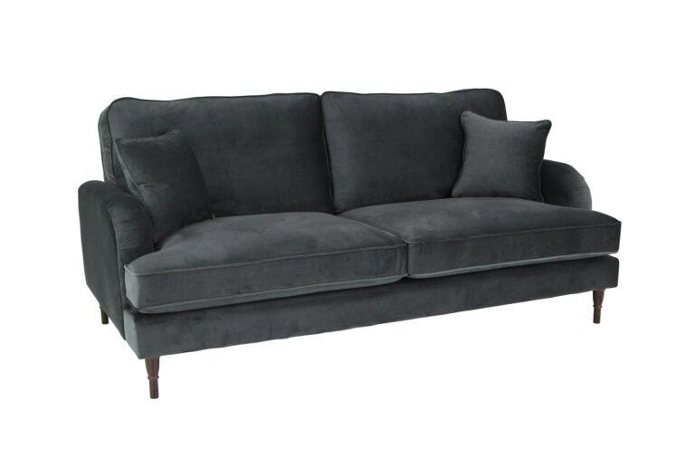 Rupert 3 Seater Sofa Velluto 19 Graphite Grey