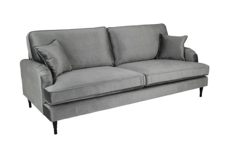 Rupert 4 Seater Sofa Velluto 18 Anthracite Grey